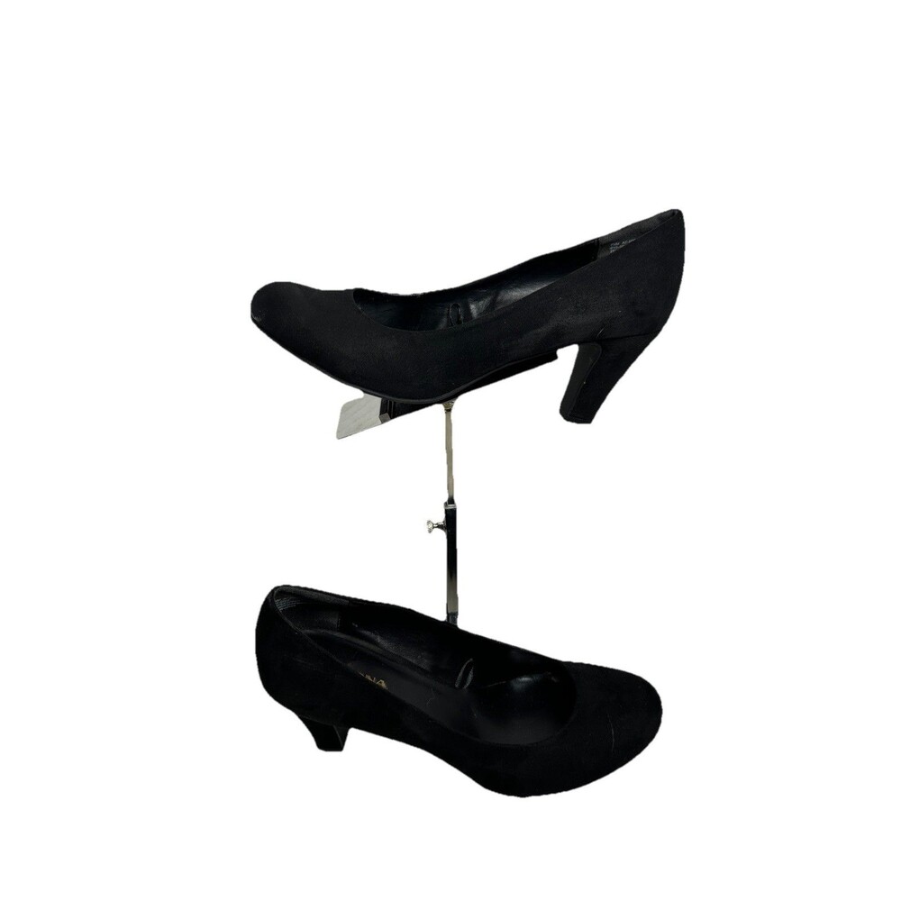 ARIZONA JEAN CO AZ MISTER Black Faux Suede Pumps Heels 3" Size 7.5 Excellent